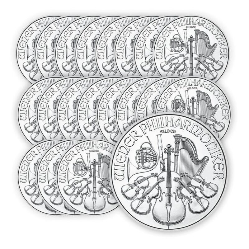 Zestaw 20 x Filharmonicy Wiedeńscy 1 oz. – Srebrna moneta bulionowa